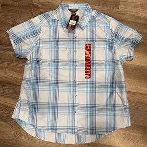 Eddie Bauer Women’s Short Sleeve Moisture Wicking Light Blue Adventure Shirt